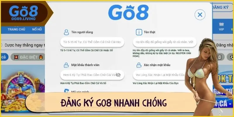 Đăng ký Go8 nhanh chóng