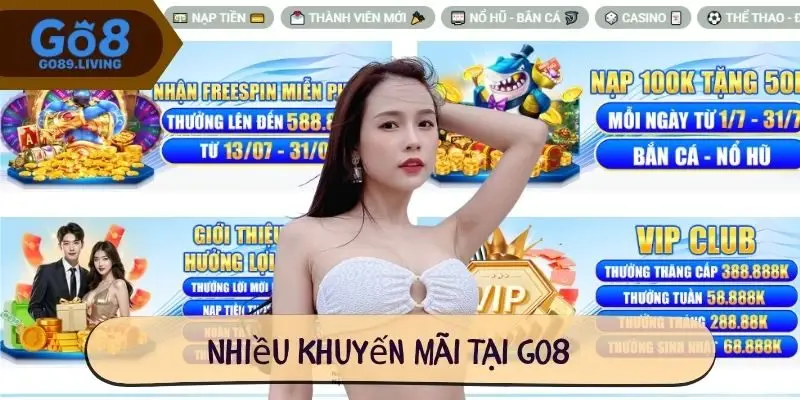 Nhiều khuyến mãi tại Go8